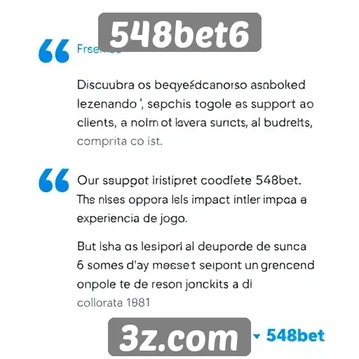 Feedback de usuários sobre o suporte ao cliente no 548bet6
